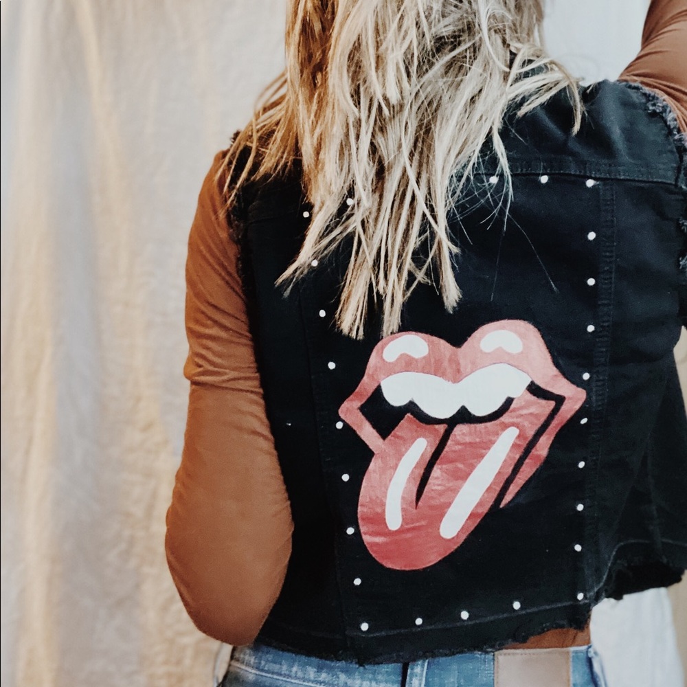 Hand painted jean jacket